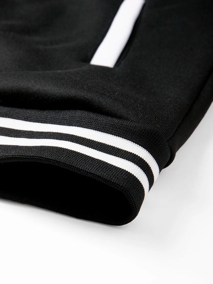 Men's Color Block Fleece-Lined Varsity Jacket
