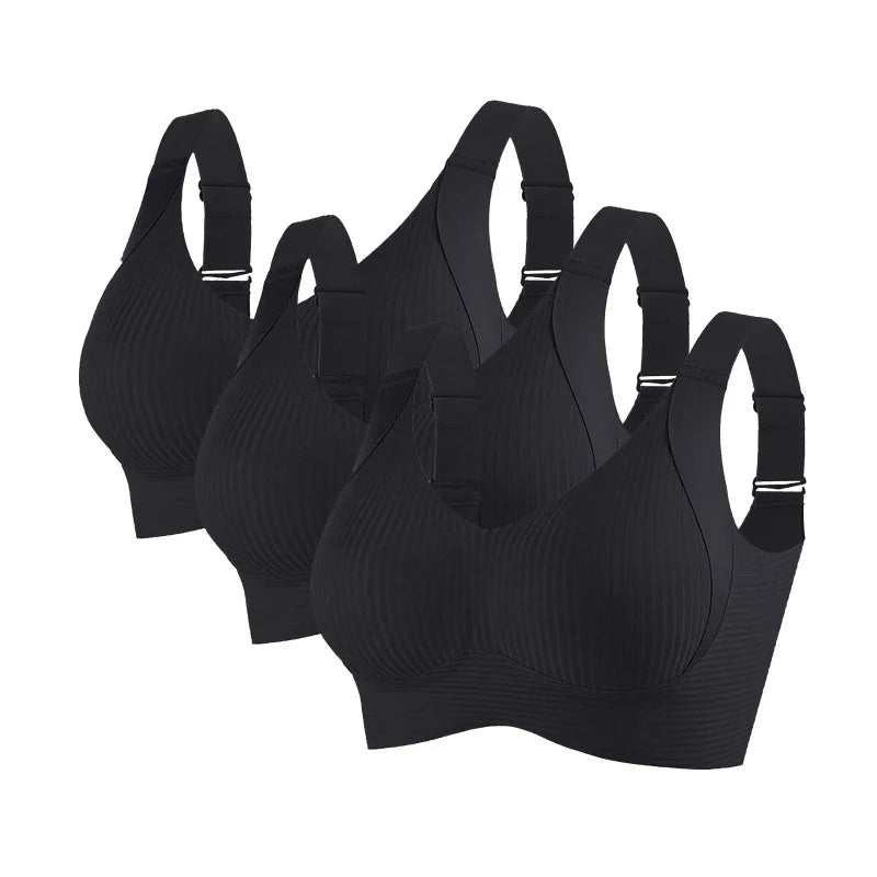 3-Pack Women's Push-Up Seamless Bralette M-4XL