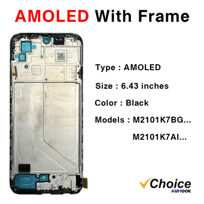 AMOLED LCD Display Touch Screen Digitizer for Redmi Note 10S