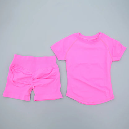 Seamless Yoga Top and Shorts Set for Women