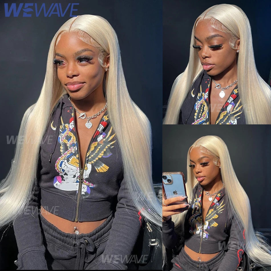 613 Blonde Human Hair Lace Front Wig 30 Inch Straight