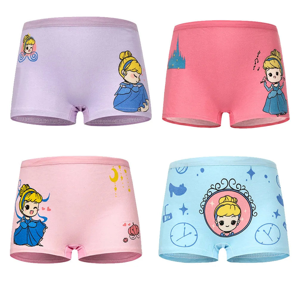 Cotton Cartoon Unicorn Print Girls Panties Set