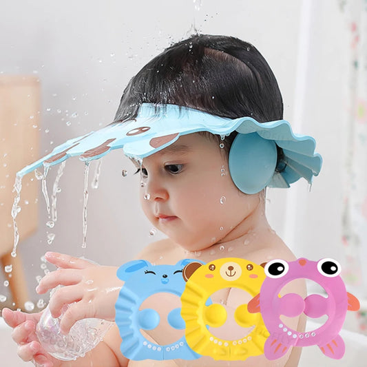 Adjustable Baby Shower Hair Wash Cap for Ear Protection