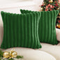 Faux Rabbit Fur Square Cushion Cover 40x40 45x45 Solid Color