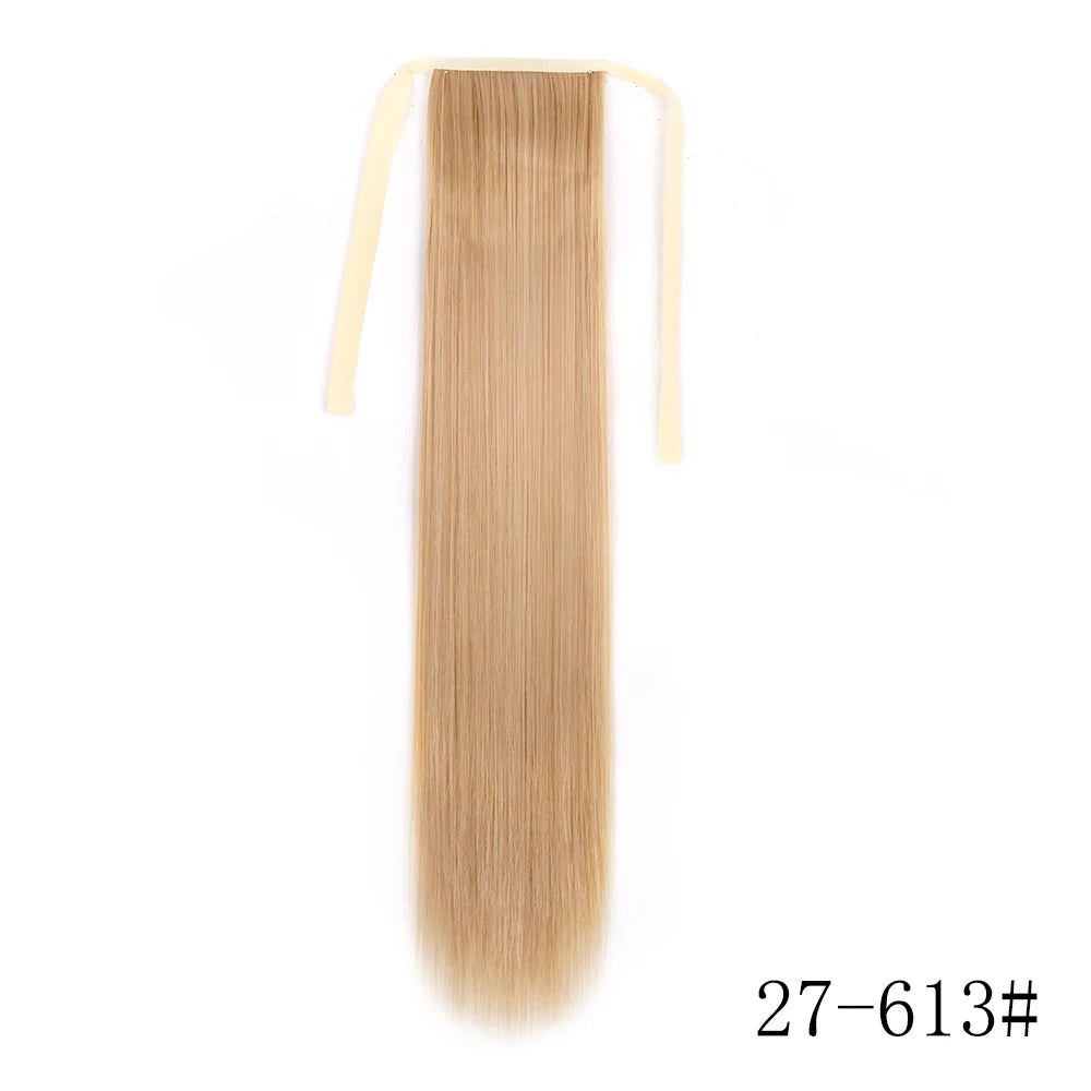 Long Straight Clip-in Ponytail Hair Extension Black