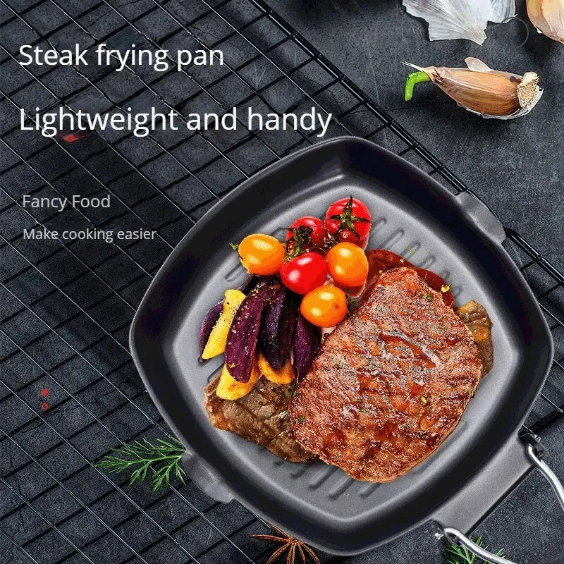 Foldable Portable Steel Grill Pan with Wooden Handle
