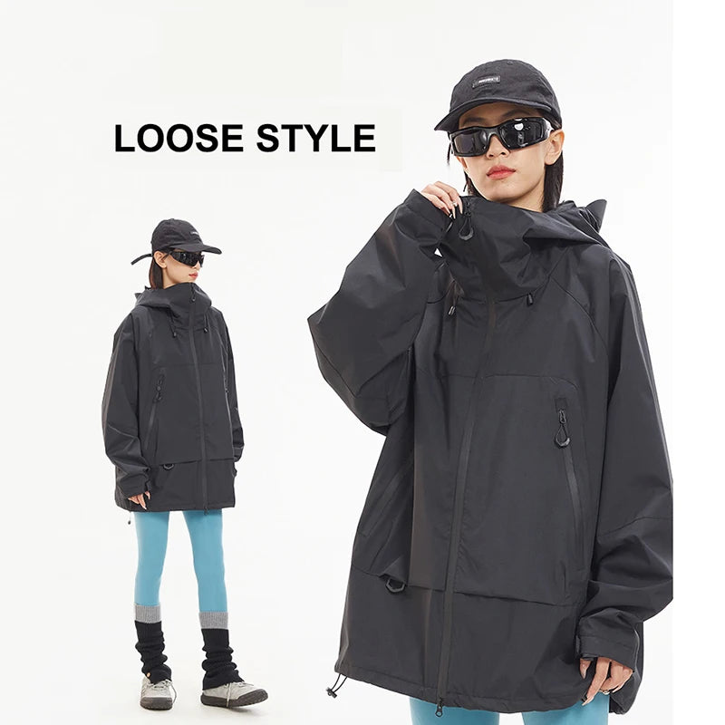 CHRLCK Waterproof Hiking Jacket Unisex Spring Autumn