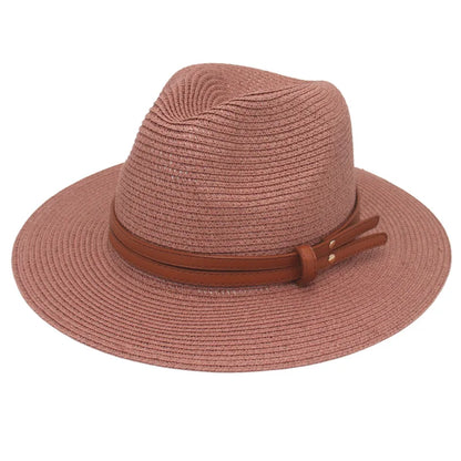 Straw Panama Sun Hat for Women Beach Leisure
