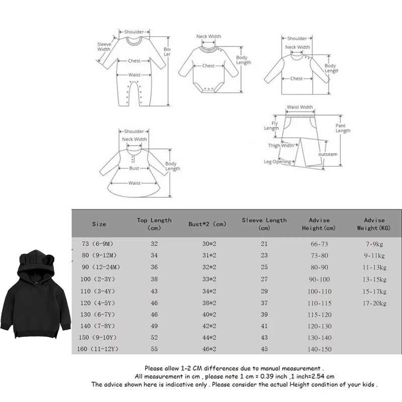 Kids Hooded Sweatshirt Cotton Solid Top for Girls