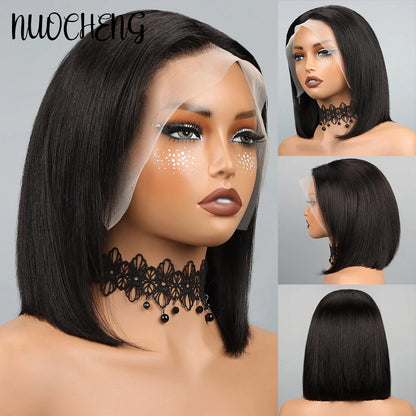 Human Hair 13X4 Lace Frontal Bob Wig for Black Women