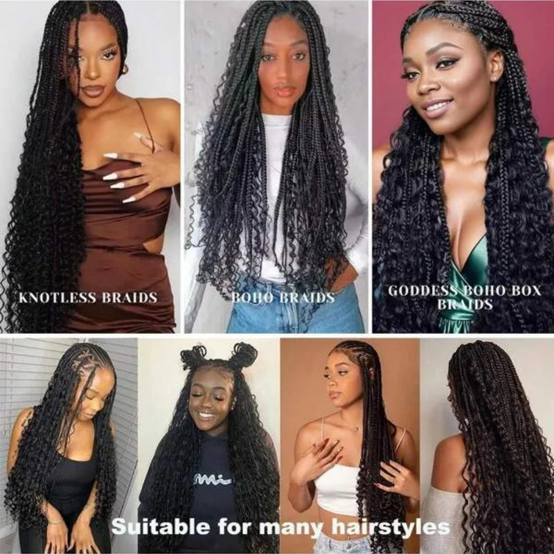 Deep Wave Human Hair Bulk for Braiding 2 Bundles