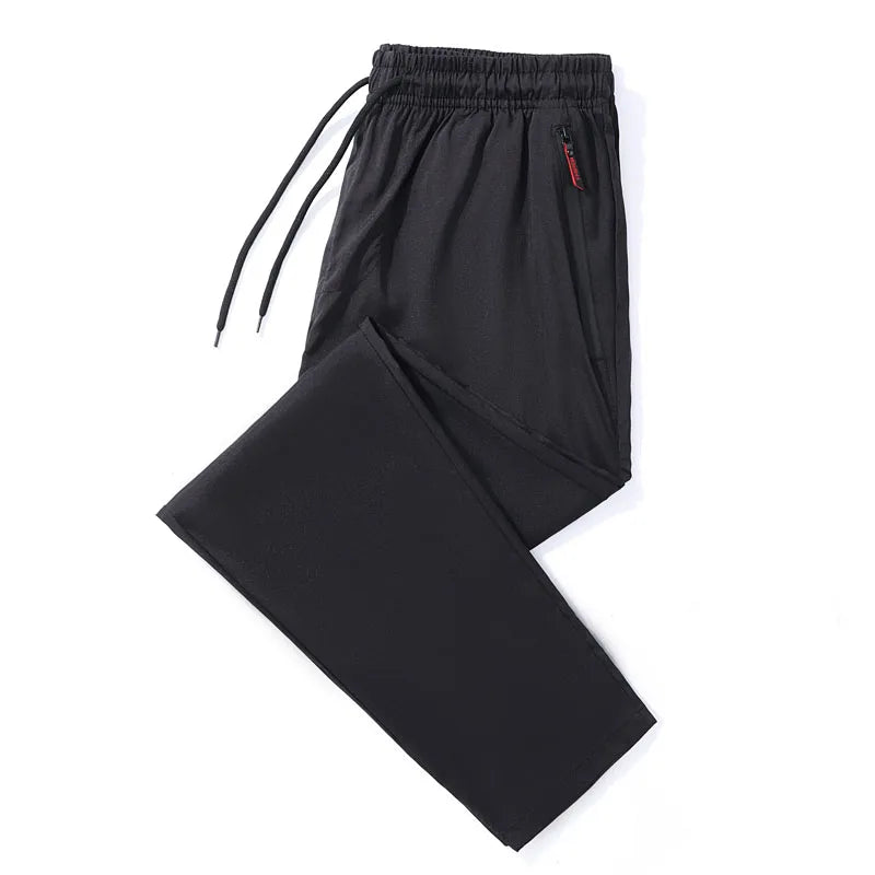 Men's Casual Straight Slim Fit Jogger Pants Polyester Blue Gray
