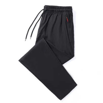 Men's Casual Straight Slim Fit Jogger Pants Polyester Blue Gray