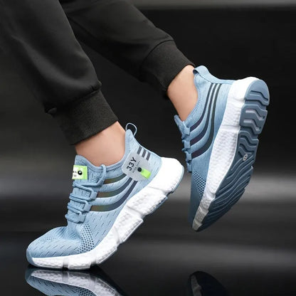 Men's Breathable Lightweight Black Running Sneakers