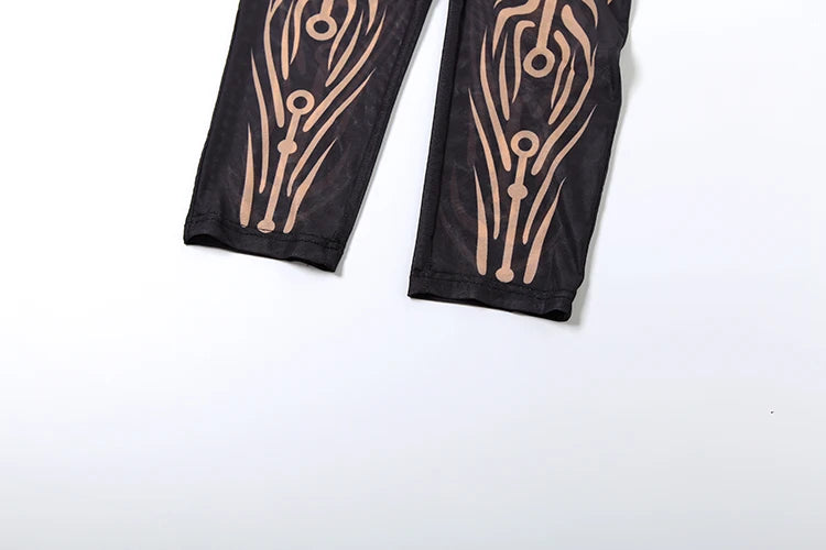 Striped Print Turtleneck Jumpsuit for Women