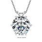 Moissanite Pendant Necklace 925 Sterling Silver Women