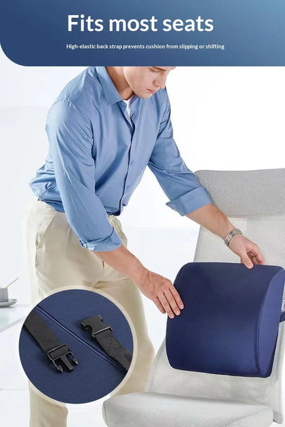 Memory Foam Lumbar Cushion for Office and Car Support