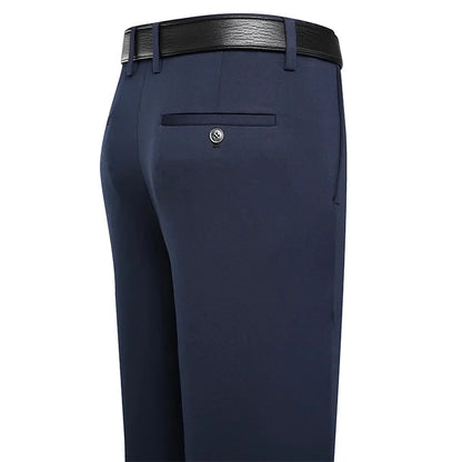 Men's Summer Casual Loose Straight Trousers Polyester