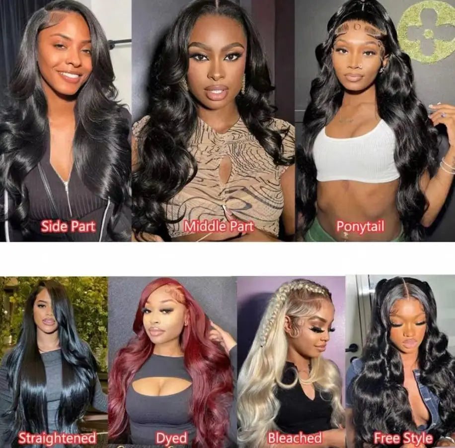 Natural Black Body Wave Lace Wig 40 42 Inches