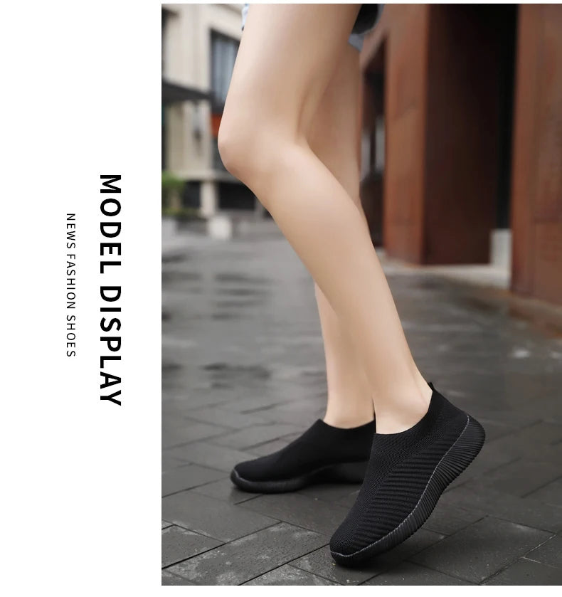 Pink Women Slip On Walking Shoes Lightweight EVA