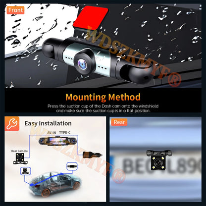 4 Lens 1080P Car DVR Video Recorder with Rear View Camera
