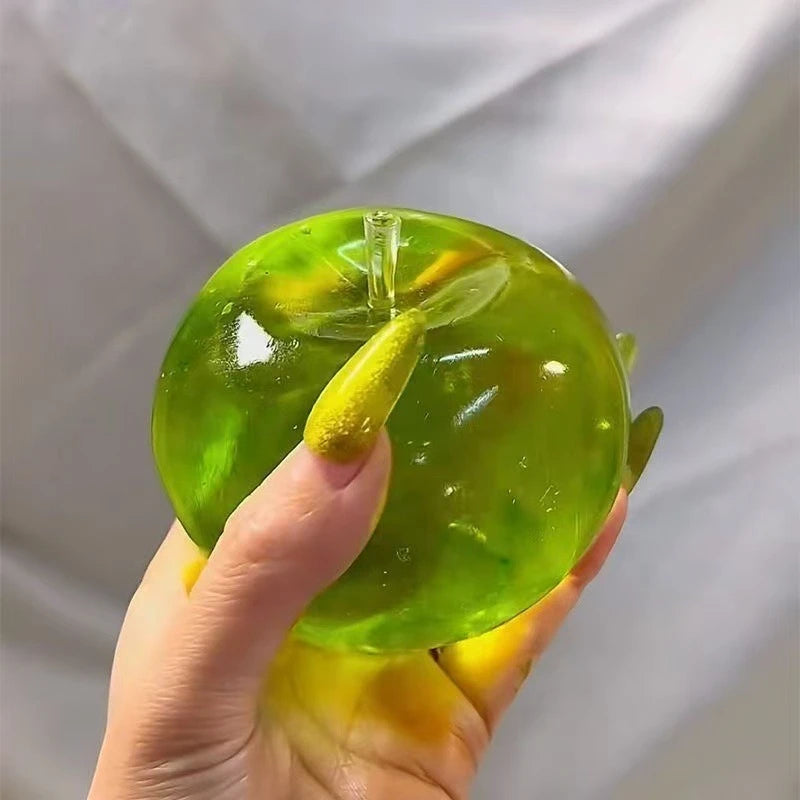 Squishy Green Apple Stress Ball Fidget Toy for Adults