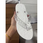 Men's Red Sole Leather Flip Flops Casual Sandals