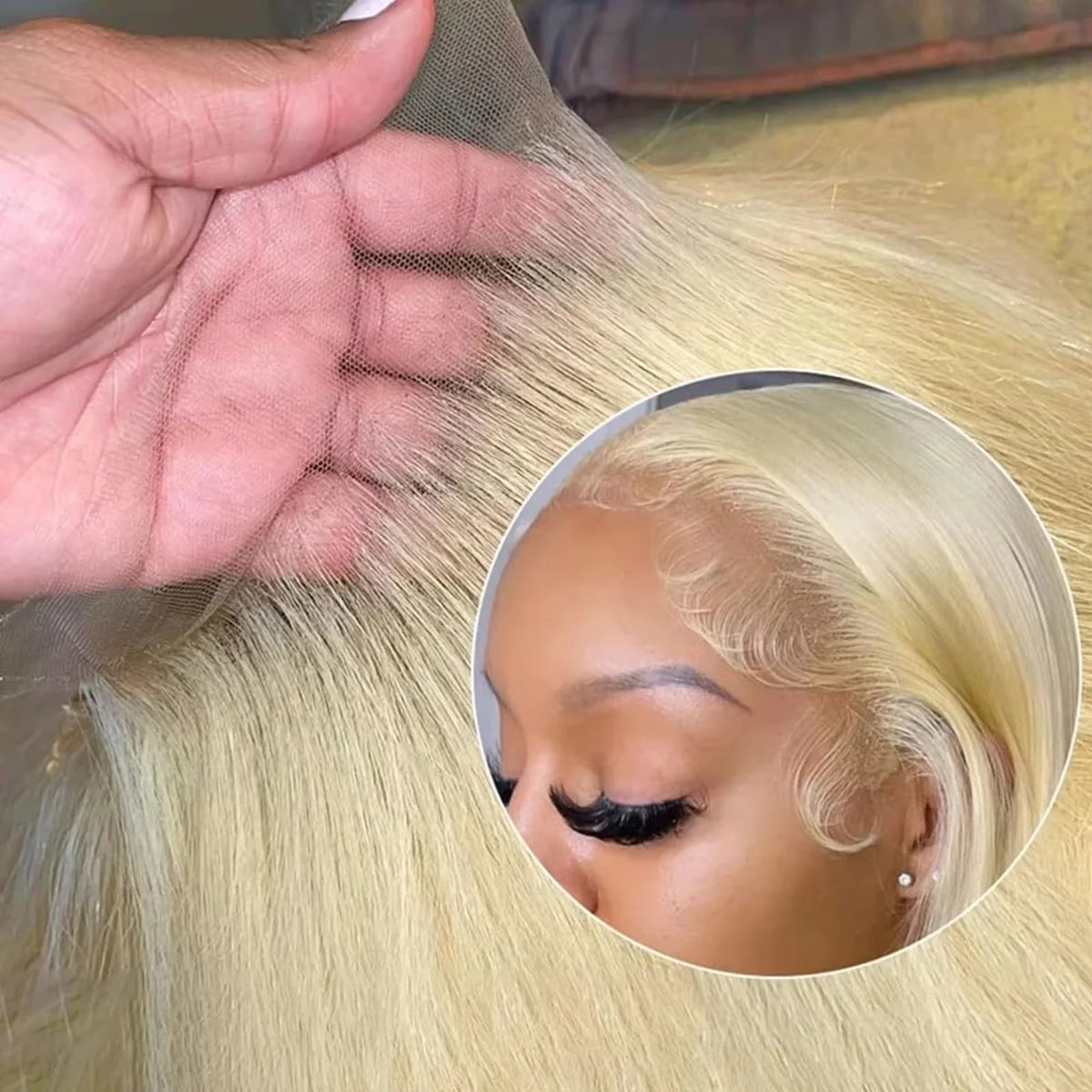 250% Density Honey Blonde Lace Front Wig 13x6 Human Hair