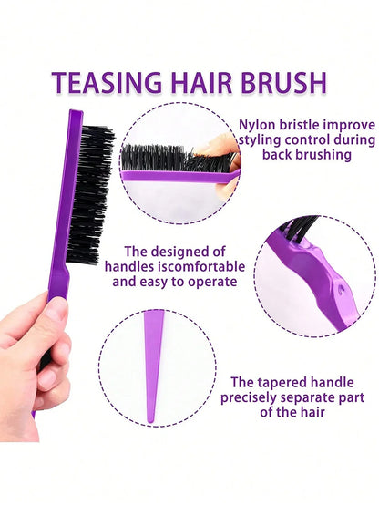 3pcs Styling Comb Set with Hair Brush and Edge Brush