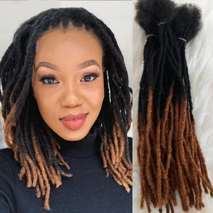 Kinky Straight Human Hair Dreadlocks Extensions 10 20 40 60 Strands