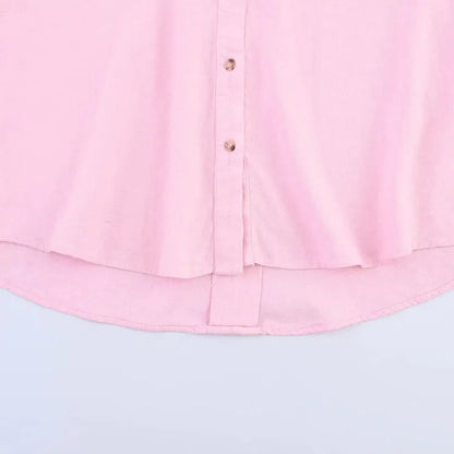 Wide Sleeved Asymmetric Hem Shirt for Women