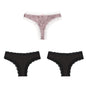 BZEL Women Lace Thong Panties Low-Waist G-String Leopard
