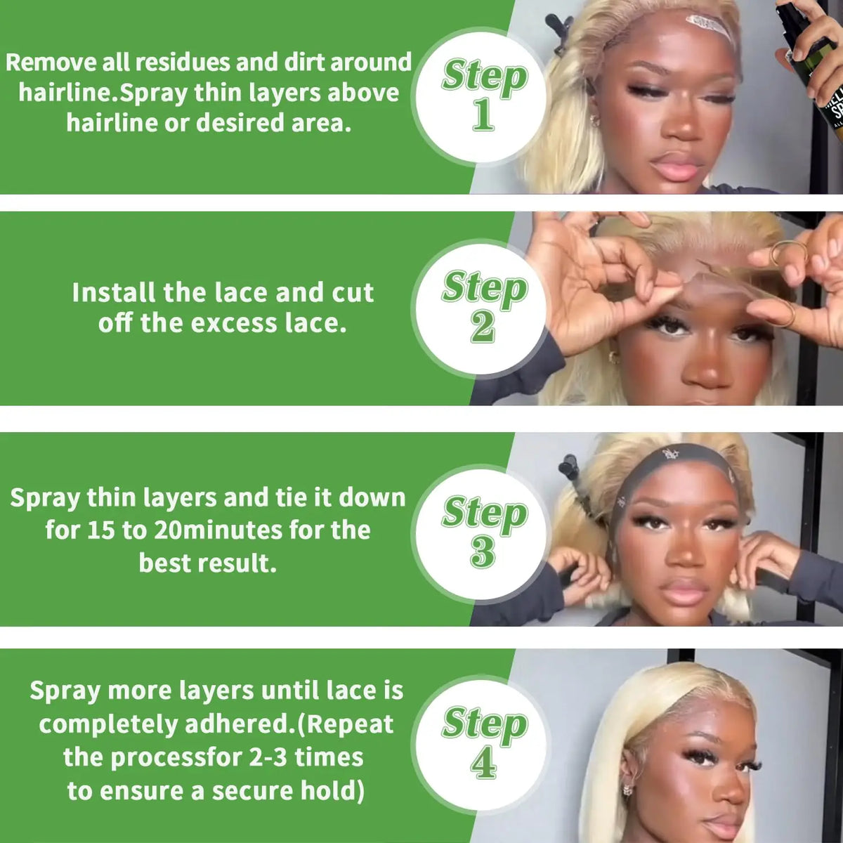4 Pcs Lace Front Wig Glue and Adhesive Remover