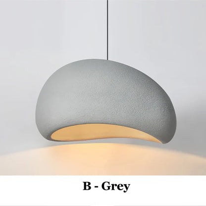 Nordic Wabi Sabi Pendant Lamp Brushed Nickel LED Chandelier