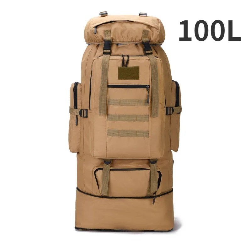 80L Tactical Mountaineering Backpack for Hiking Camping