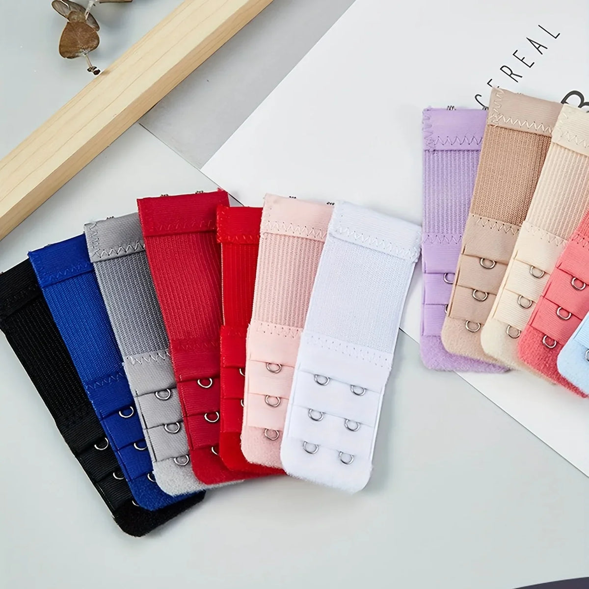 2 Hooks Elastic Bra Extenders for Women, Polyester