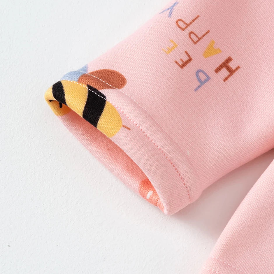 Children's Cartoon Printed Thick Warm Underwear Set