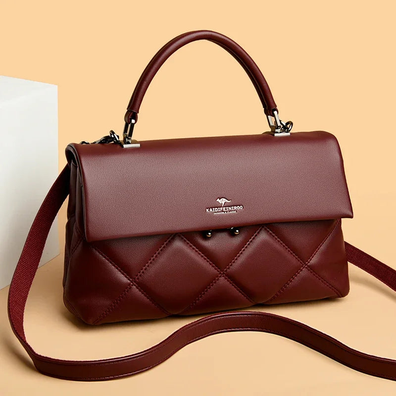 Women's Soft Leather Crossbody Handbag