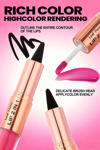 Waterproof Matte Black Lipstick and Lipgloss Duo