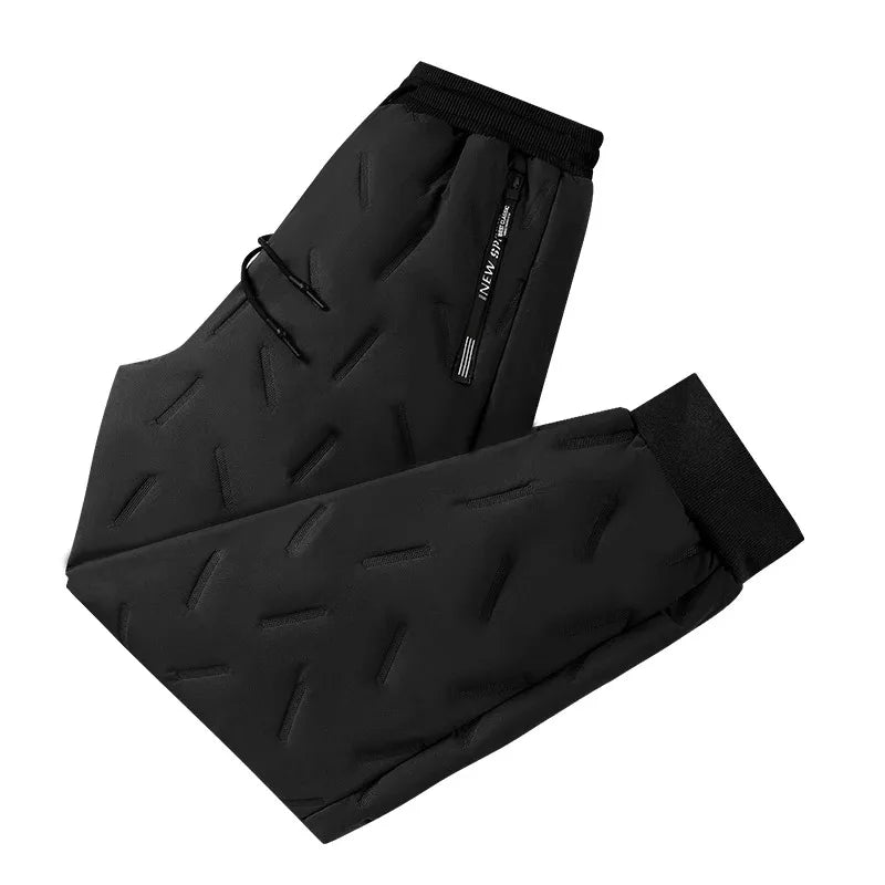 Warm Plush Sports Pants for Women with Drawstring
