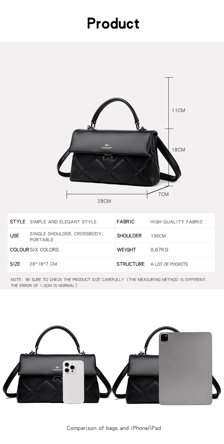 Women's Soft Leather Crossbody Handbag