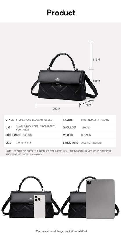 Women's Soft Leather Crossbody Handbag
