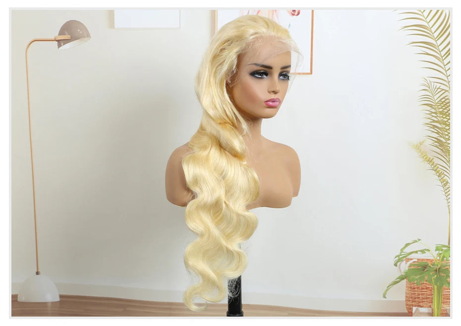 Honey Blonde Body Wave Lace Frontal Wig Brazilian Hair