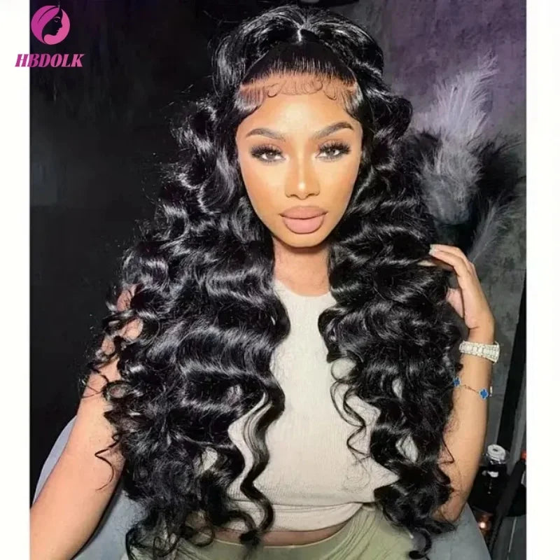 13x6 HD Lace Frontal Wig Human Hair Body Wave Natural Black
