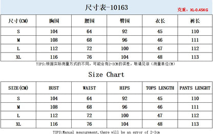 Women Casual Short Sleeve Drawstring Top and High Waist Pants Set