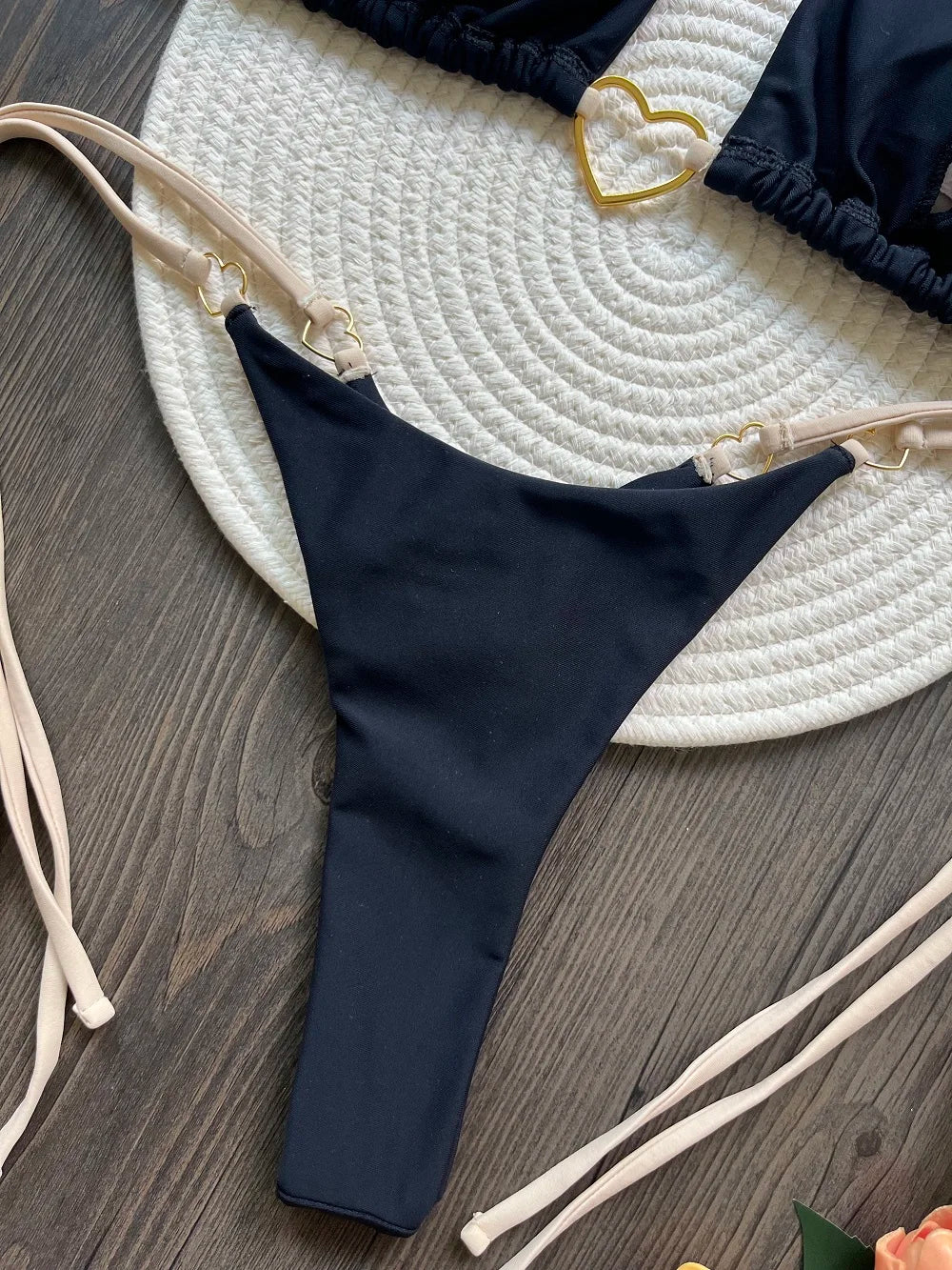 RUOTONSEPT Solid Color Bikini Set Women's Swimwear
