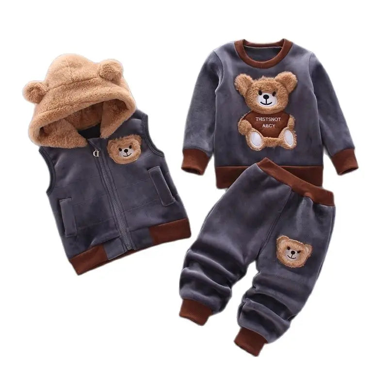 Children's Hooded Fleece Outfit Set for Toddlers