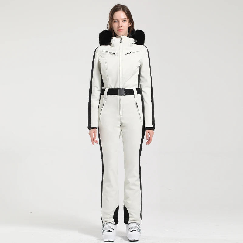 Gsou Women's Winter Snow Jumpsuit Waterproof Ski Suit