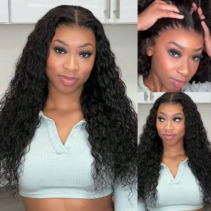 40 Inch Deep Wave Human Hair Lace Frontal Wig