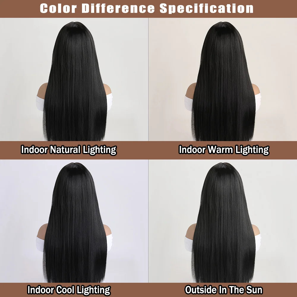 26 Inch Long Straight Synthetic Wig for Women